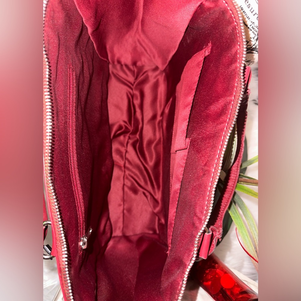 SUKRITI RED LEOPARD PATTERN GENUINE LEATHER SACHEL HANDBAG 💕 - Picture 4 of 4